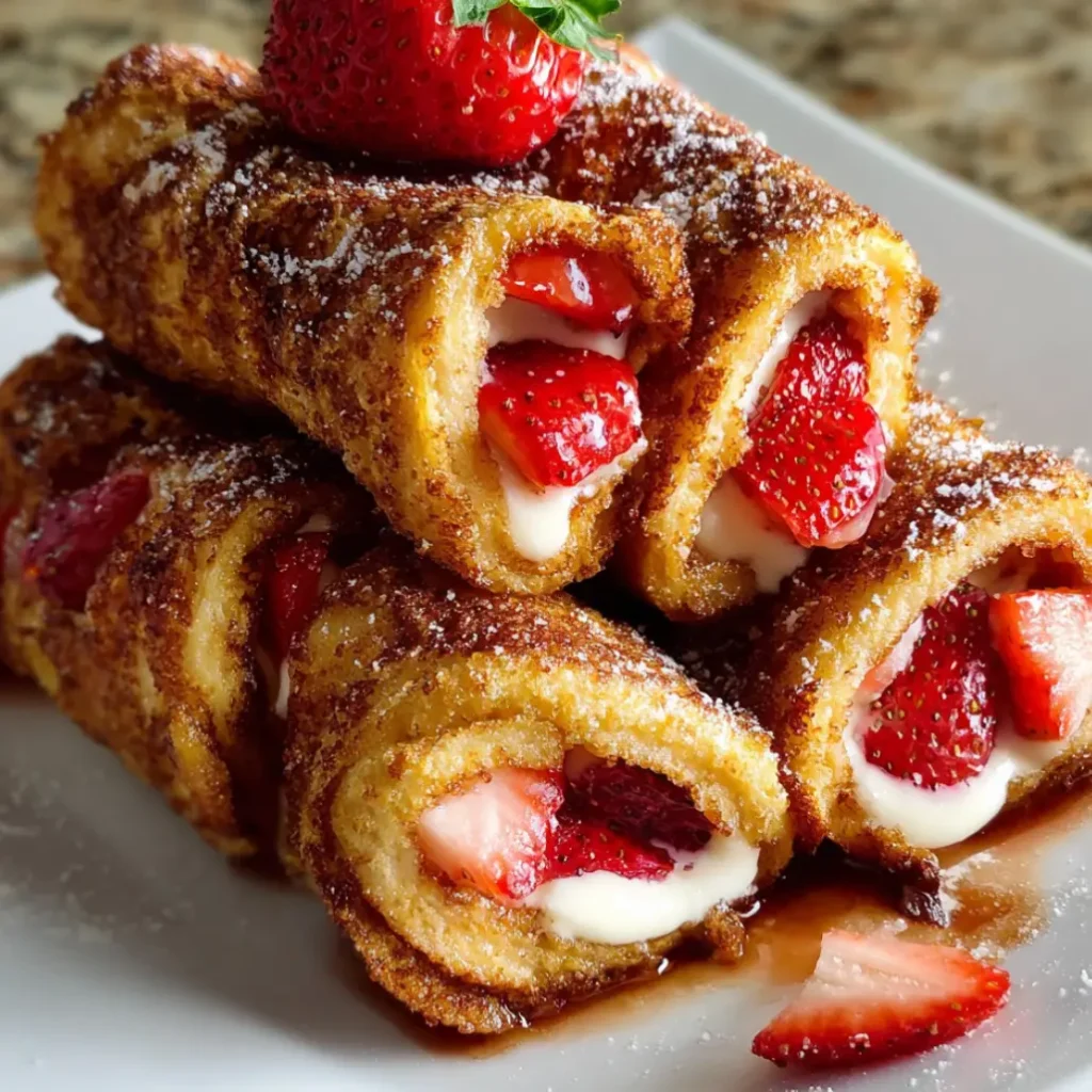 Strawberry French Toast Rollups