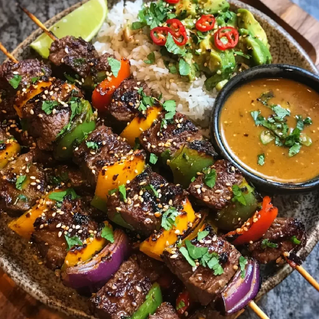 Sesame Ginger Steak Skewers