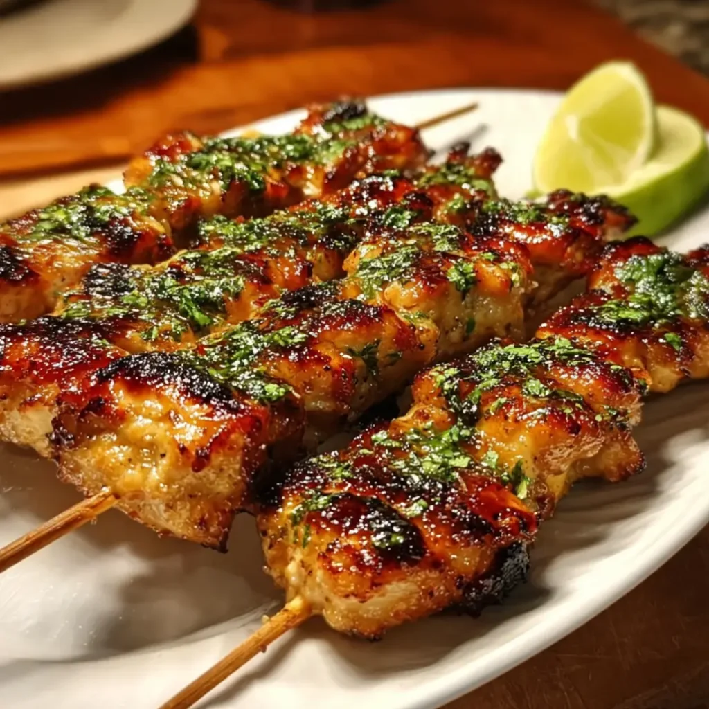 Grilled Thai Coconut Chicken Skewers