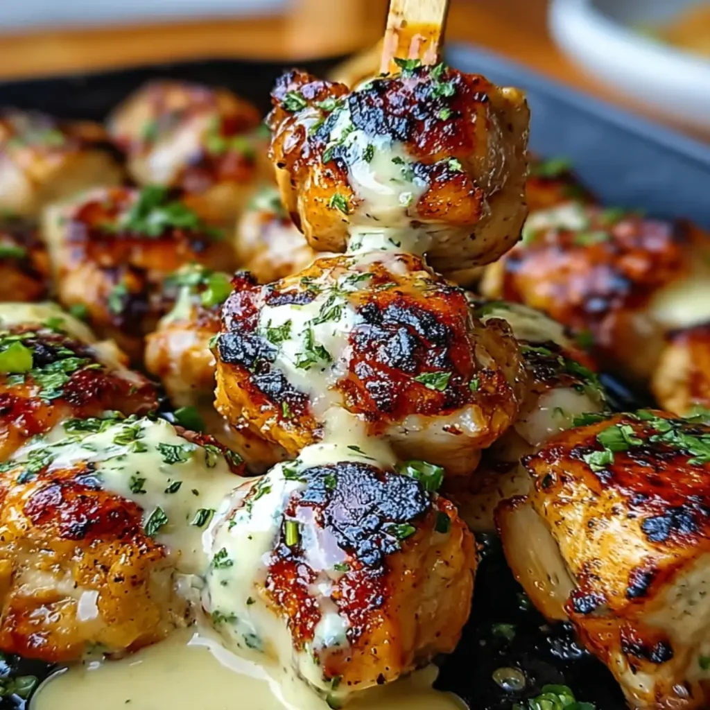 Grilled Chicken Bites with Creamy