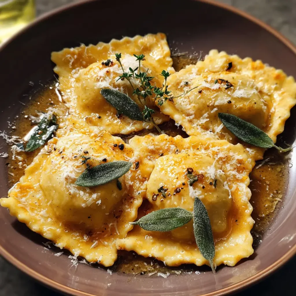 Pumpkin Ravioli Brown Butter