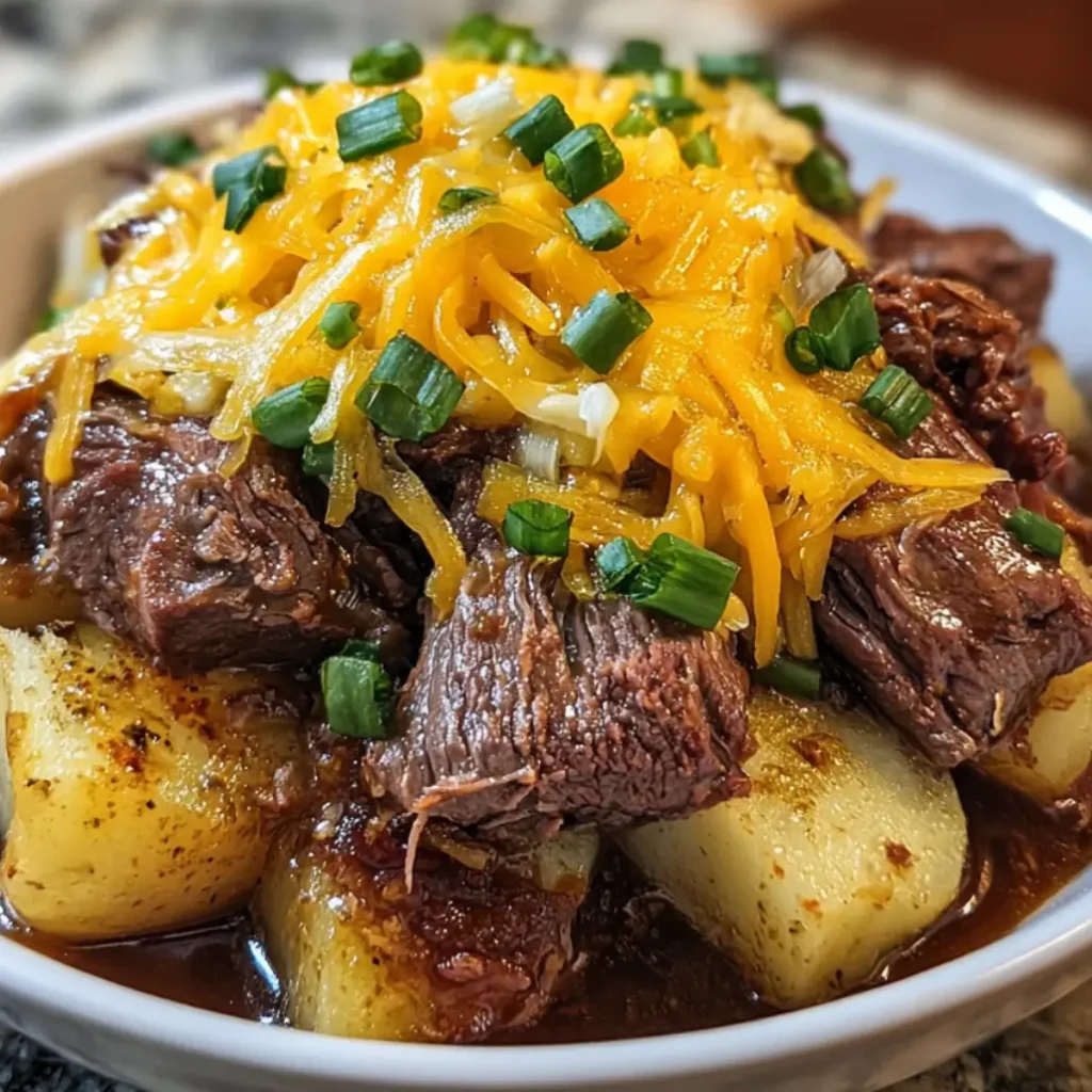 Crockpot Loaded Steak and Potato