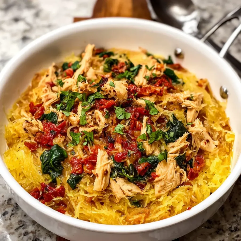 Tuscan Chicken Spaghetti Squash