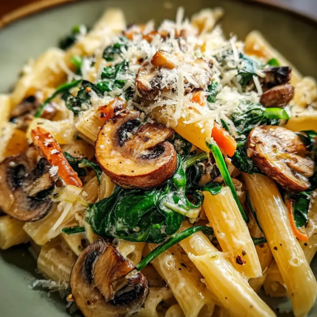 Spinach Mushroom Pasta