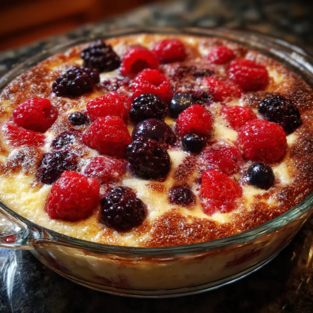 High-Protein Triple Berry Bake