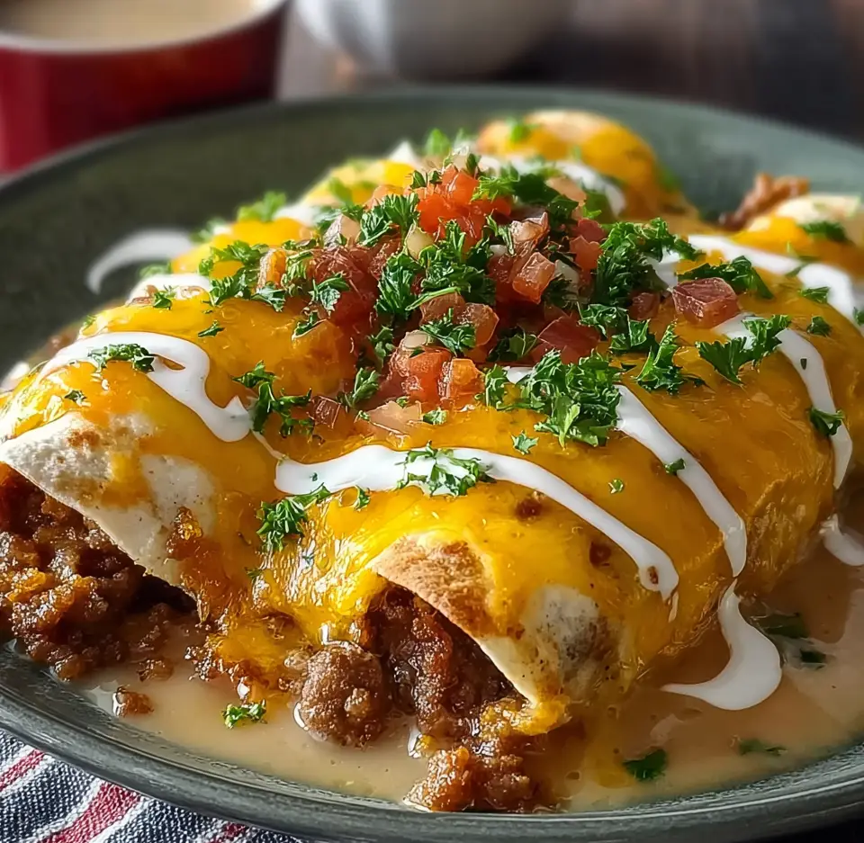 Southern Breakfast Enchiladas Sausage Gravy