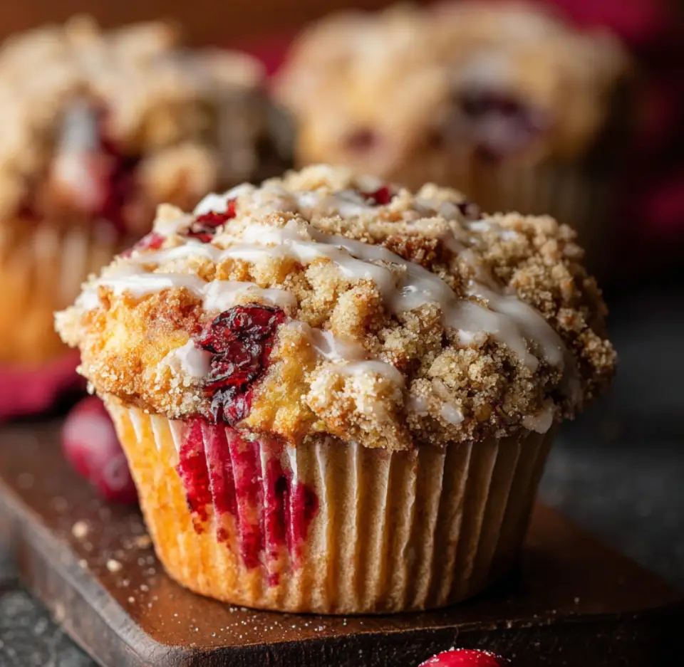 Leftover Cranberry Sauce Muffins