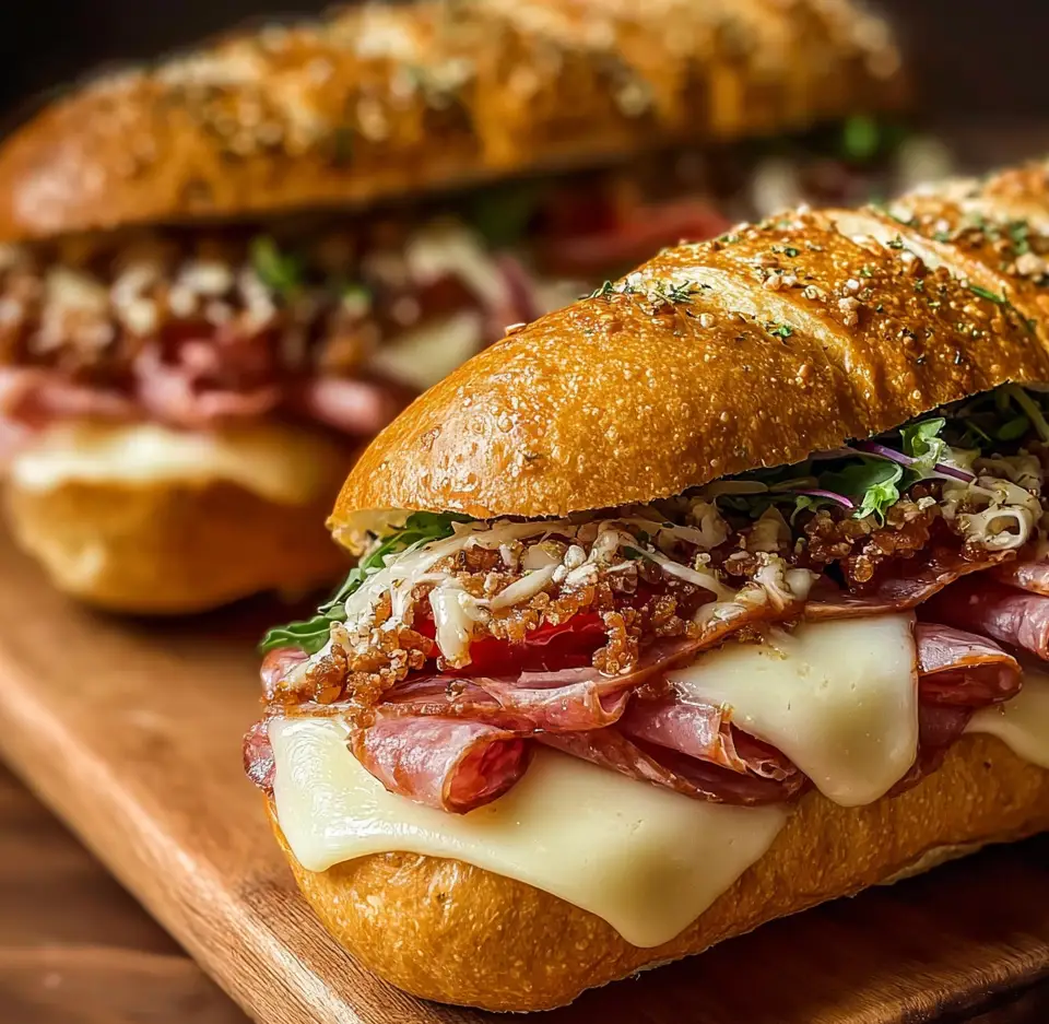 Baked Italian Sub Sandwiches