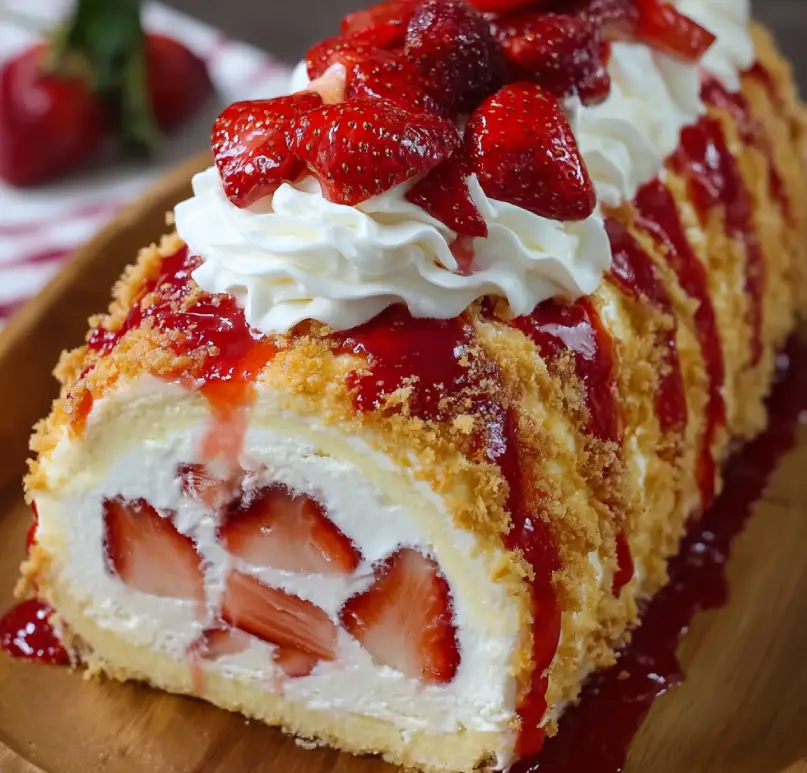 Homemade Strawberry Shortcake Cheesecake