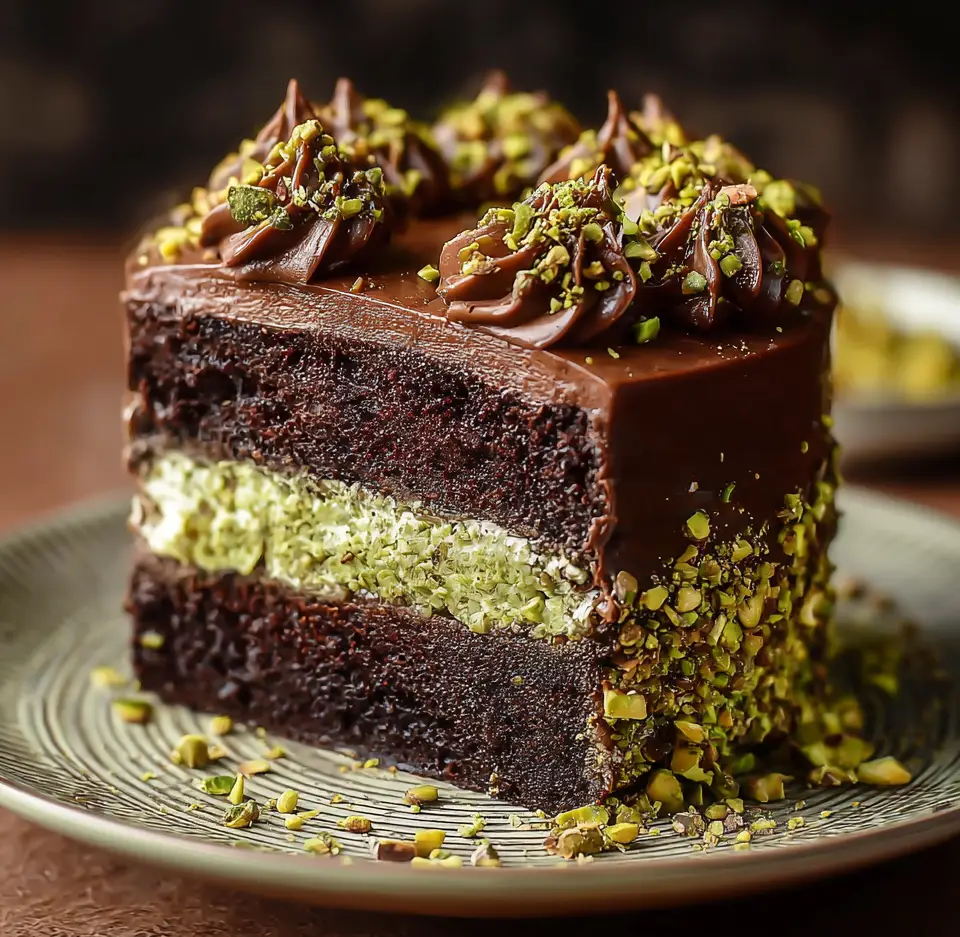 Dubai Chocolate Pistachio Cake