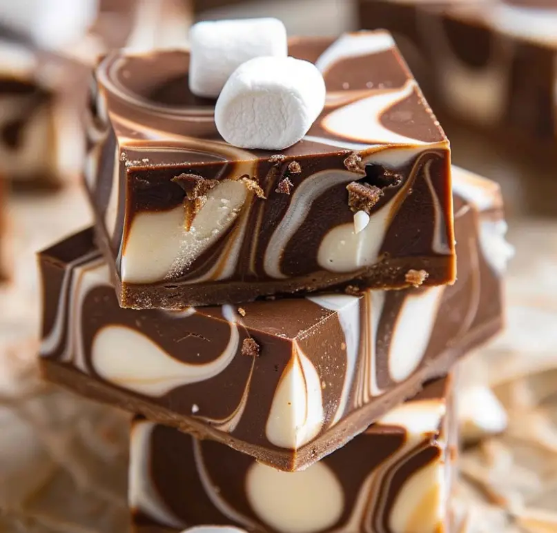 Marshmallow Swirl Fudge
