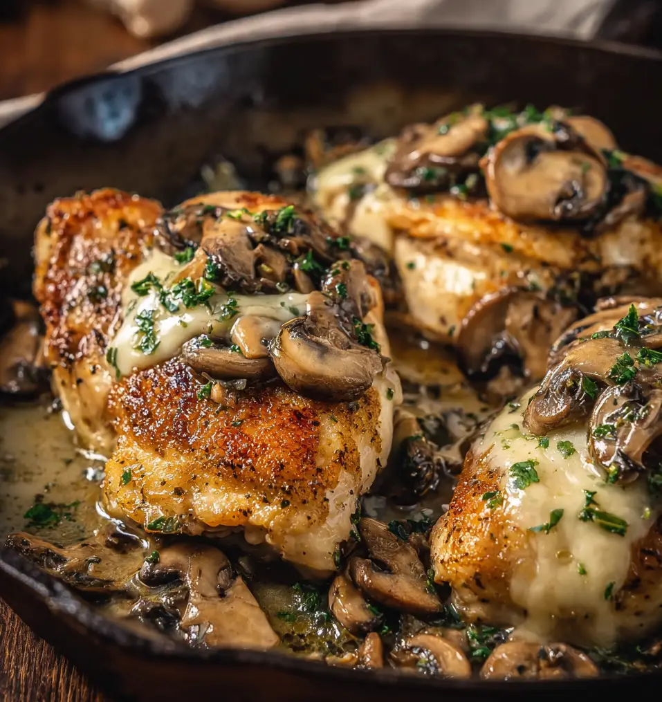 garlic butter mushroom chicken