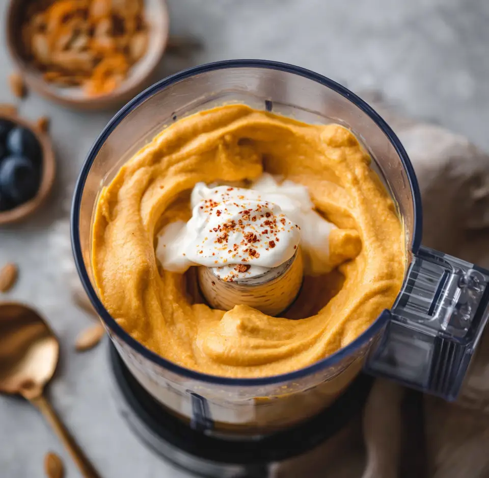 Pumpkin Whipped Cottage Cheese Breakfast Bowl