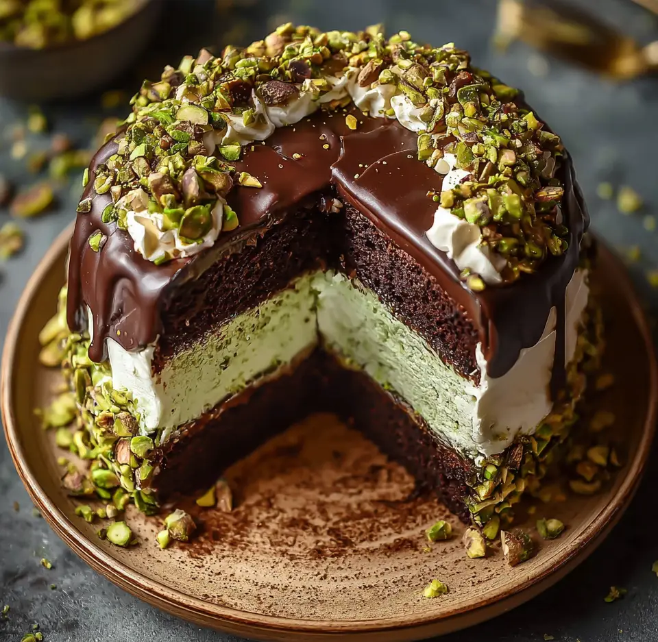 Dubai Chocolate Pistachio Cake