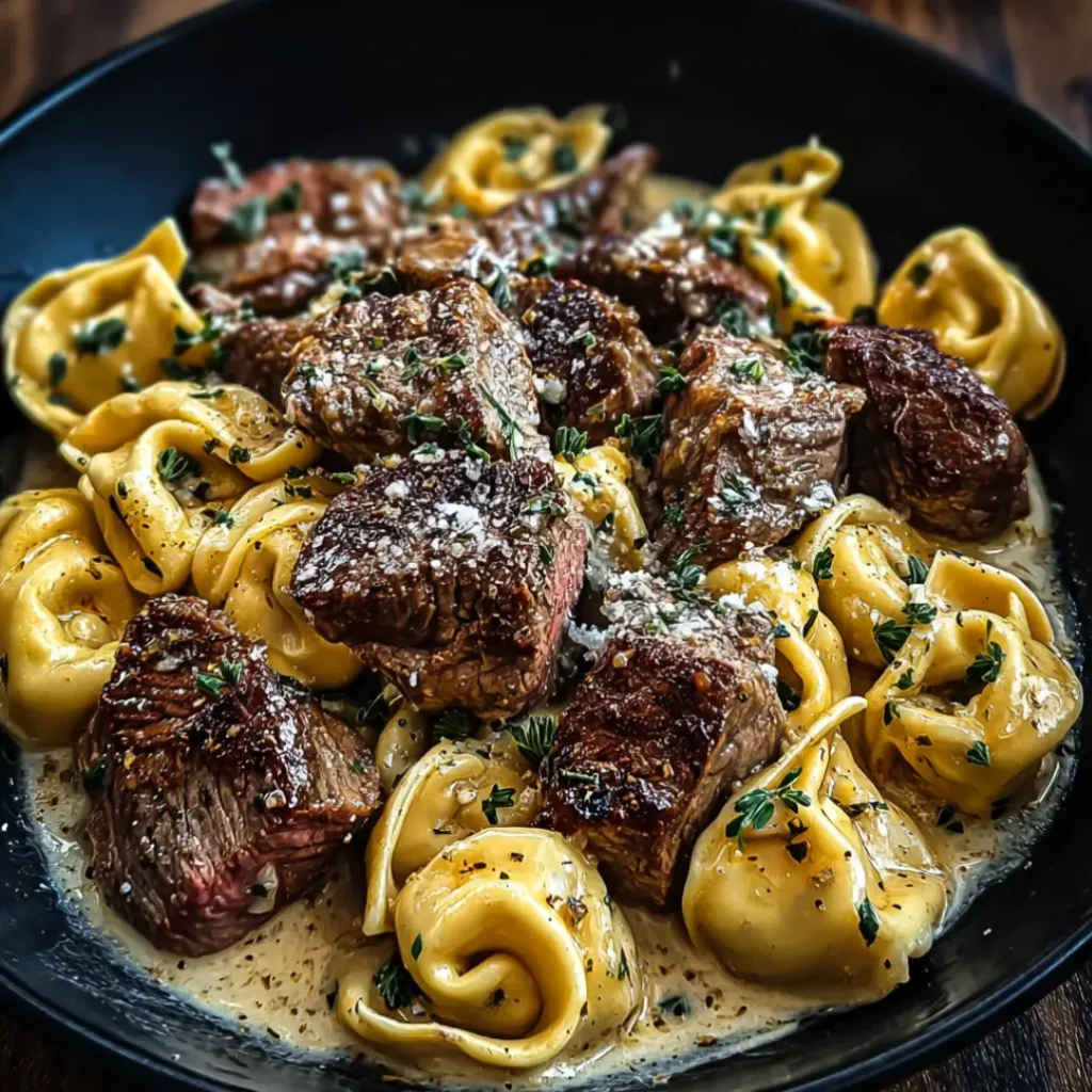 cracked garlic steak tortellini