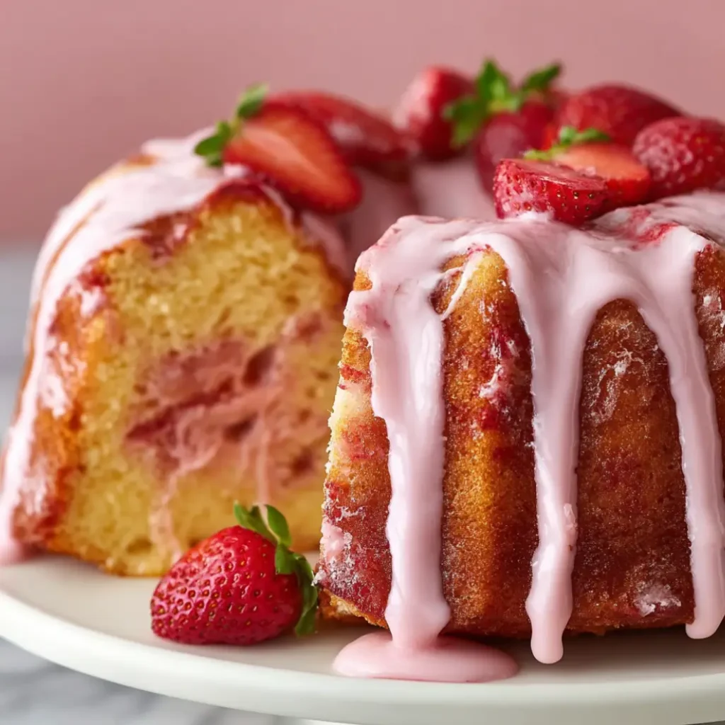 strawberry milkshake pound cake