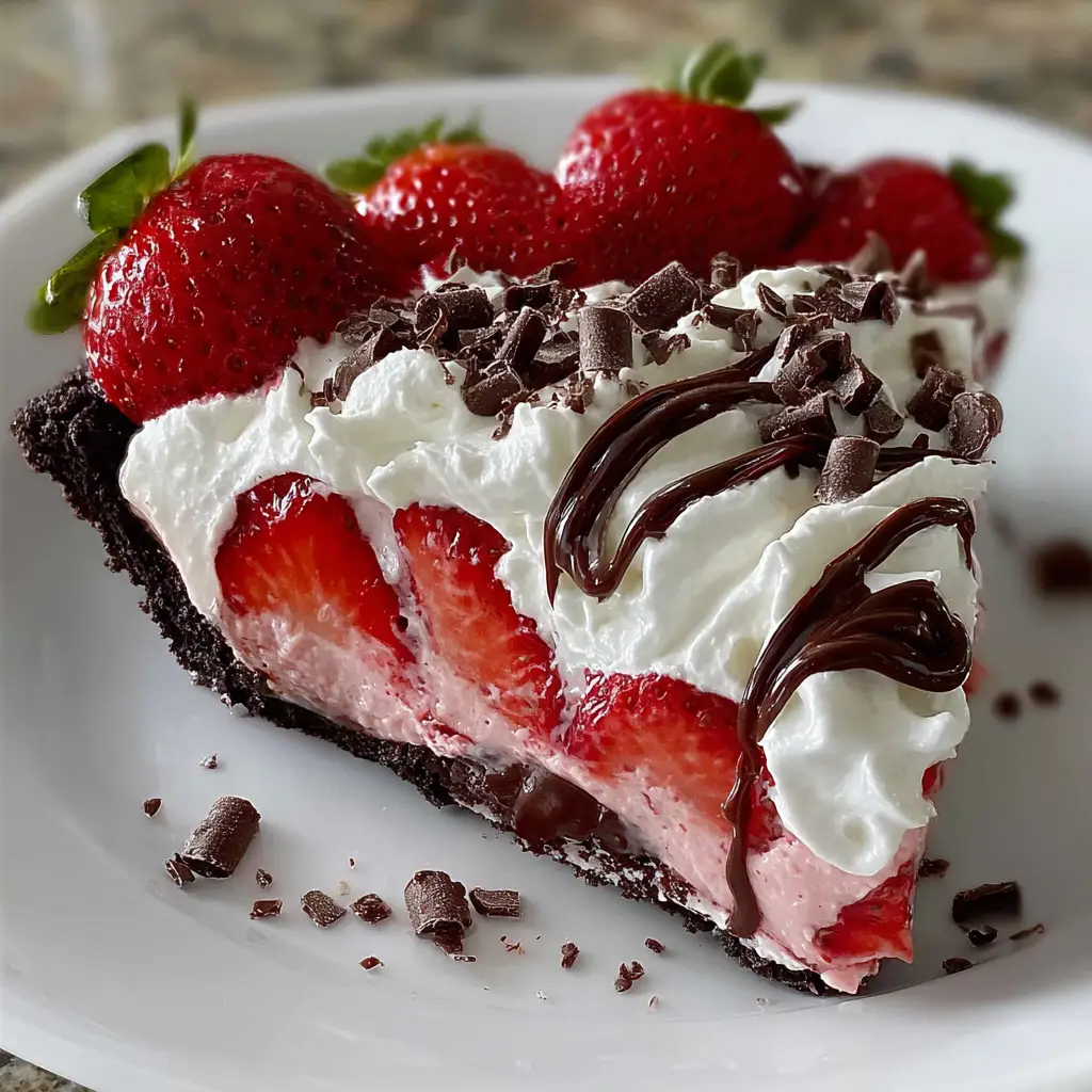 Chocolate-Covered Strawberry Pie