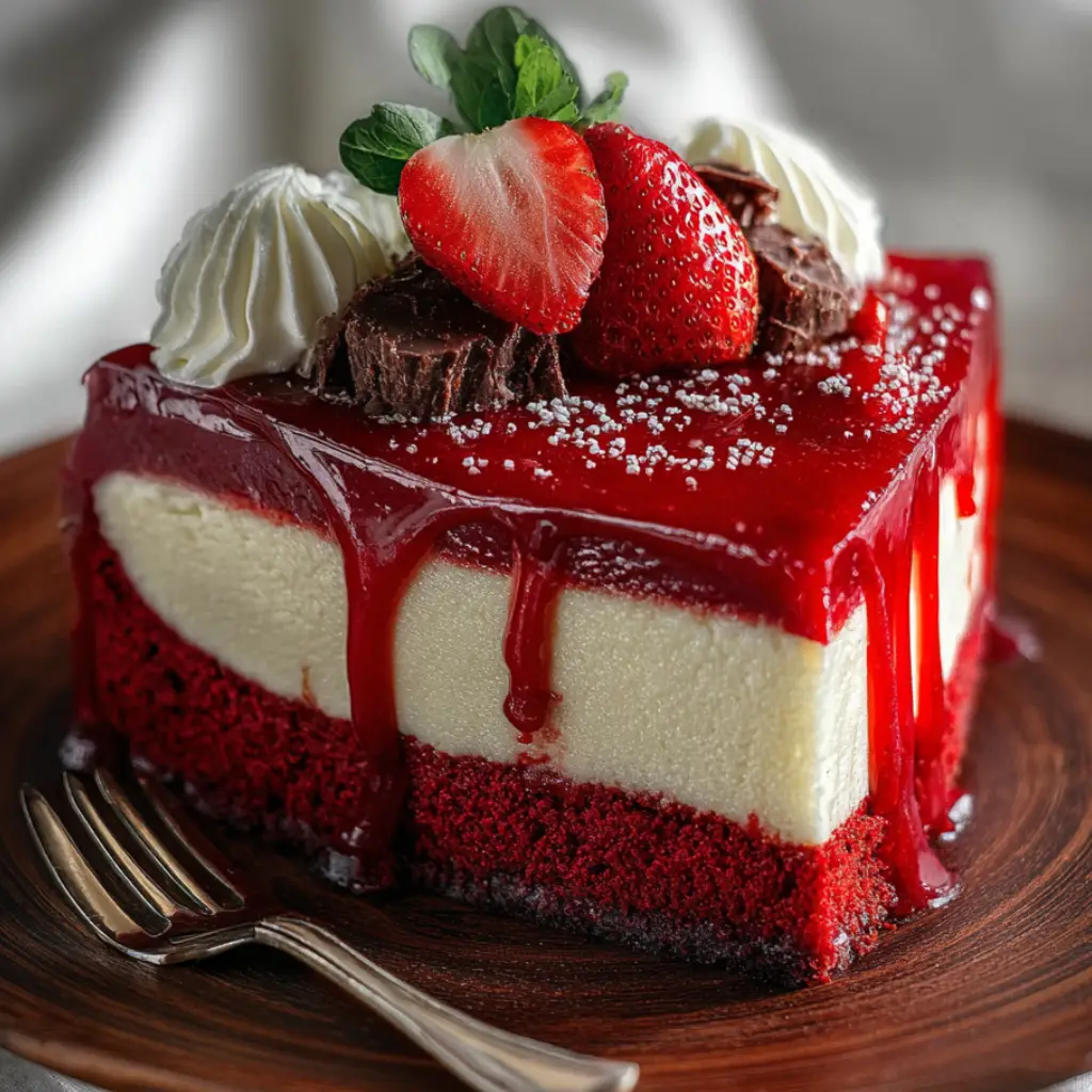 Red Velvet Strawberry Cheesecake Delight