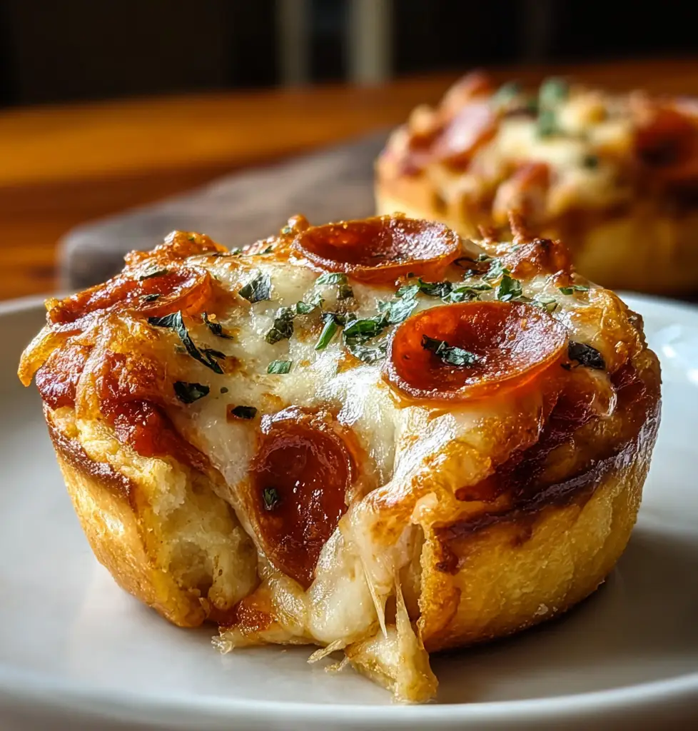 Mini Deep Dish Crescent Roll Pizzas