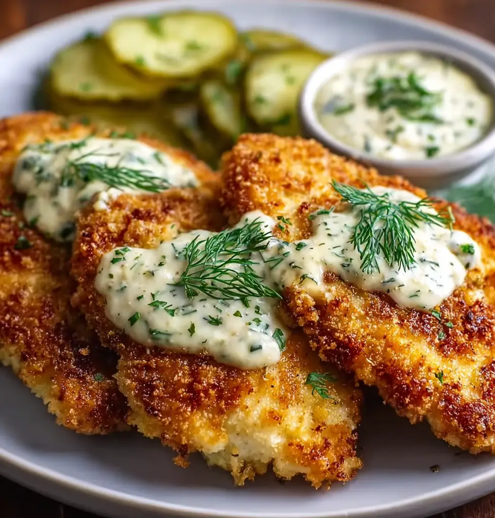 Crispy Dill Pickle Parmesan Chicken