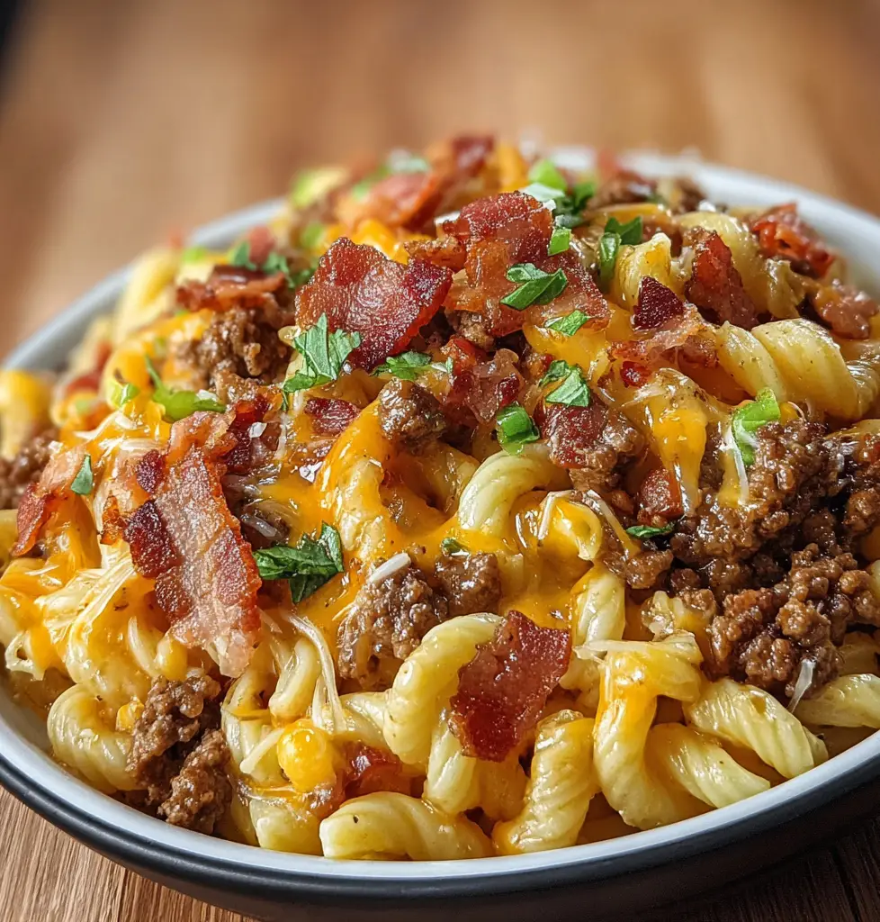 Loaded Bacon Cheeseburger Pasta