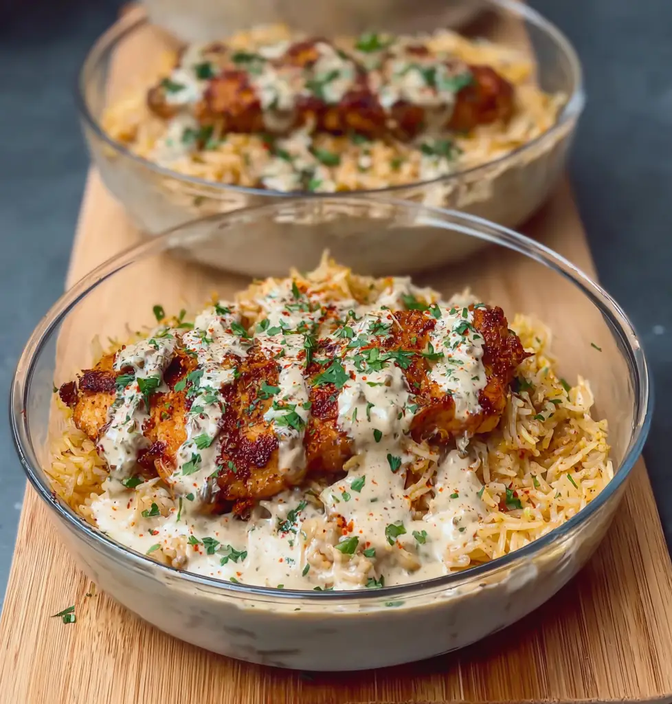 High Protein Creamy Cajun Chicken & Rice