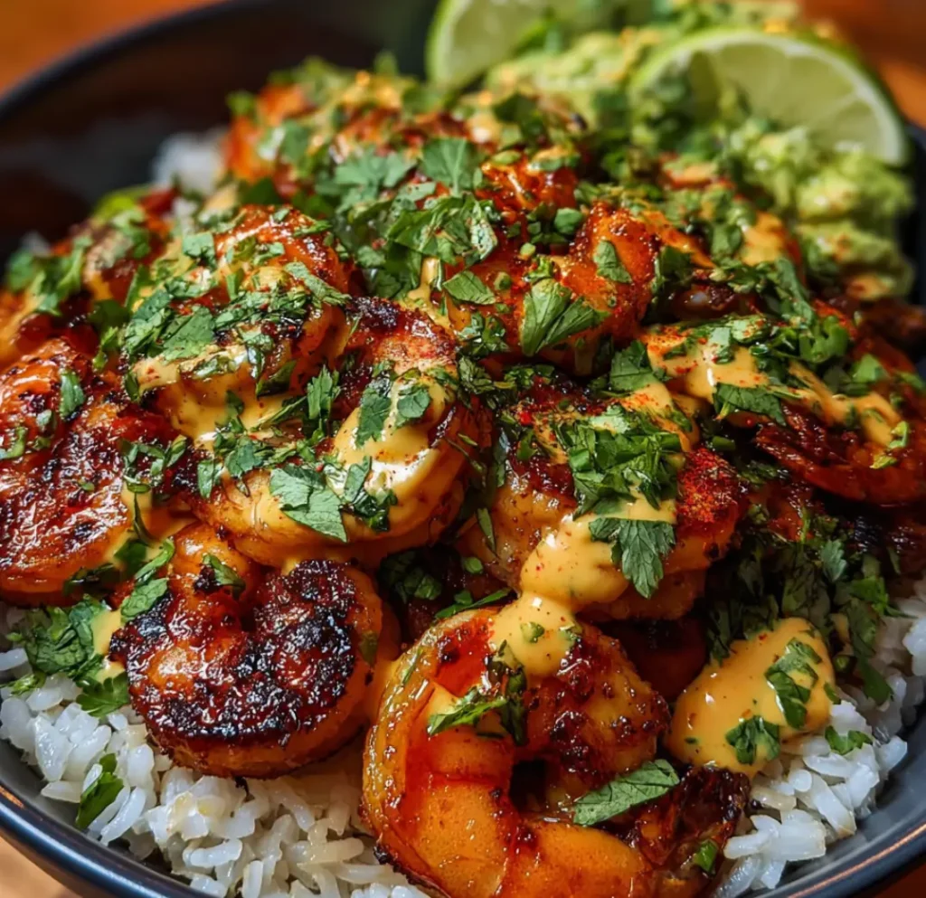 Creamy Chipotle Shrimp Rice Bowl