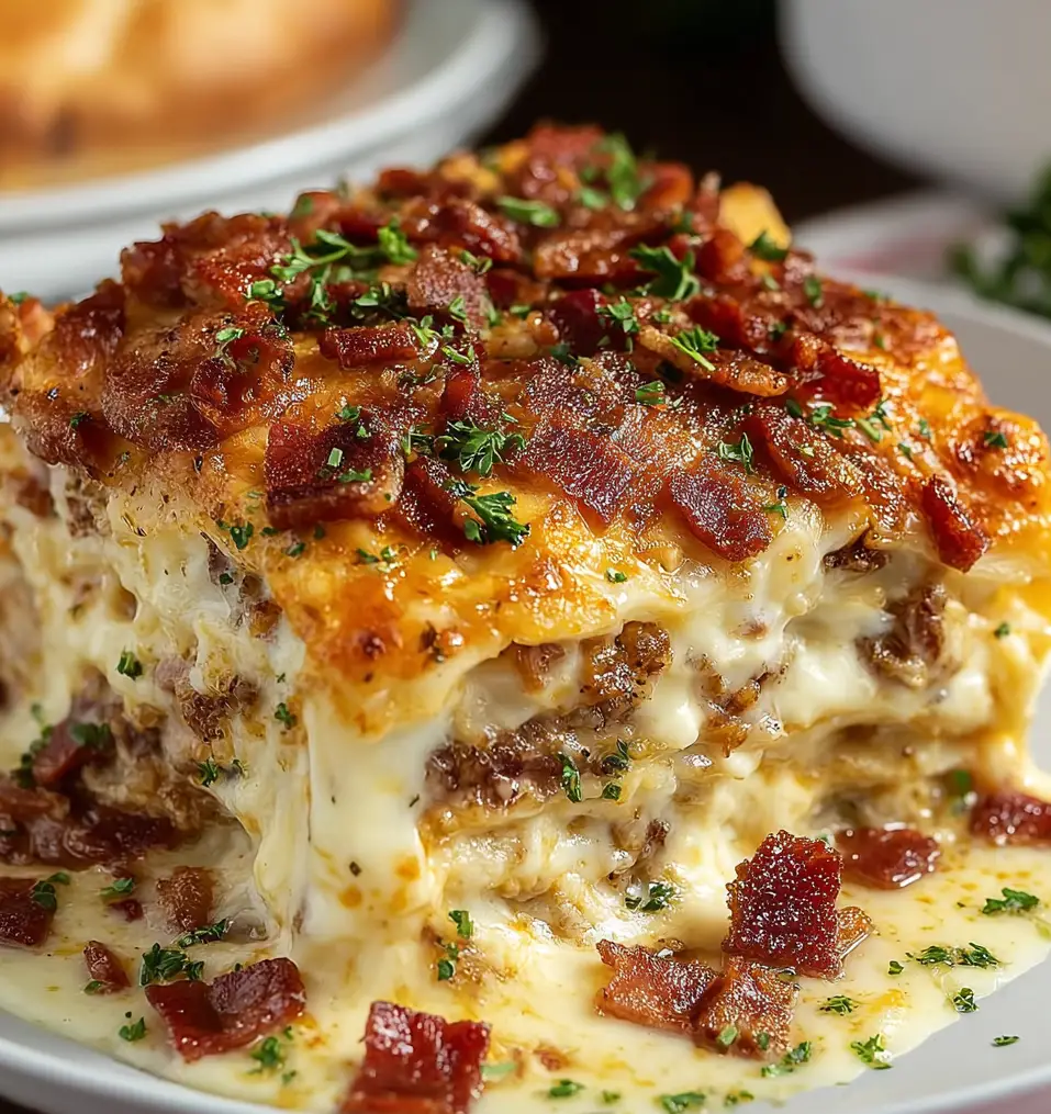 parmesan garlic bacon lasagna