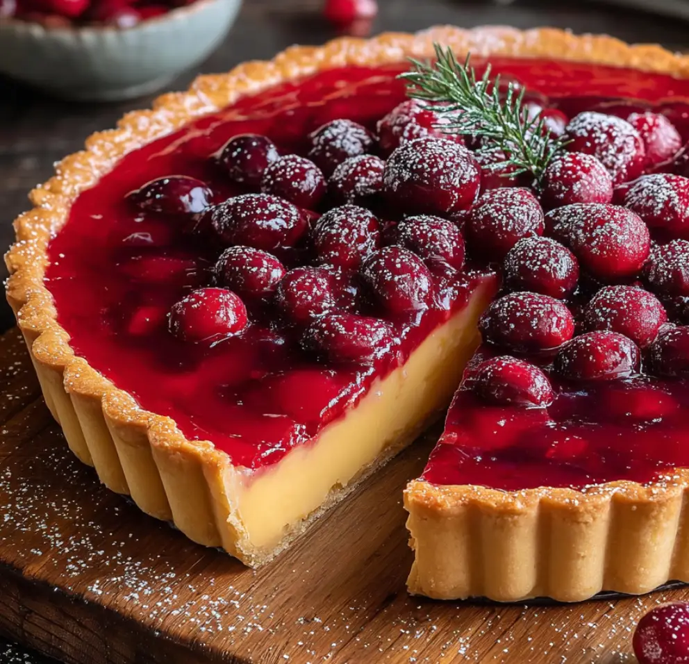 Cranberry Curd Tart