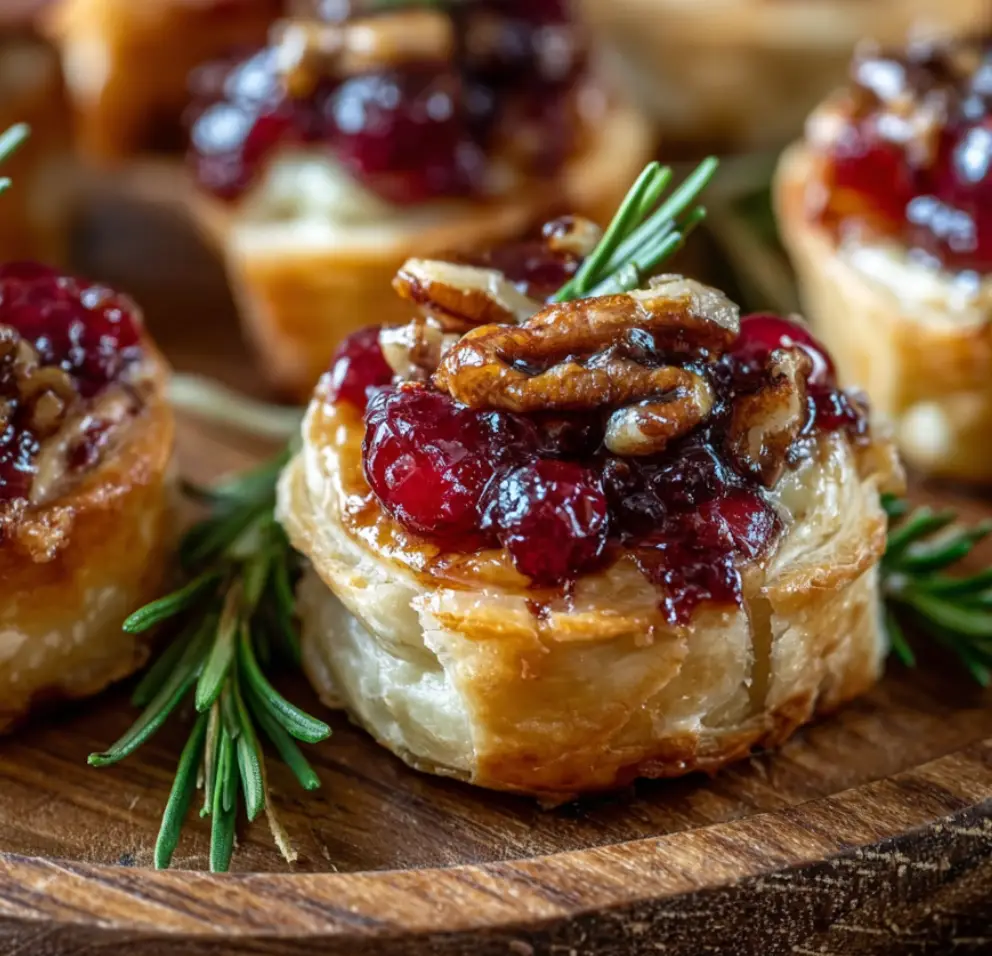 Baked Cranberry Brie Bites
