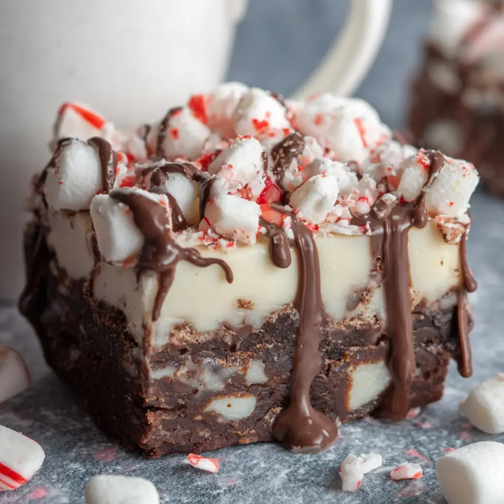 Hot Chocolate Peppermint Fudge