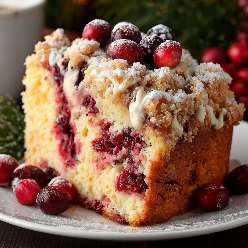 Christmas Cranberry Buckle Sugar Cookie Streusel