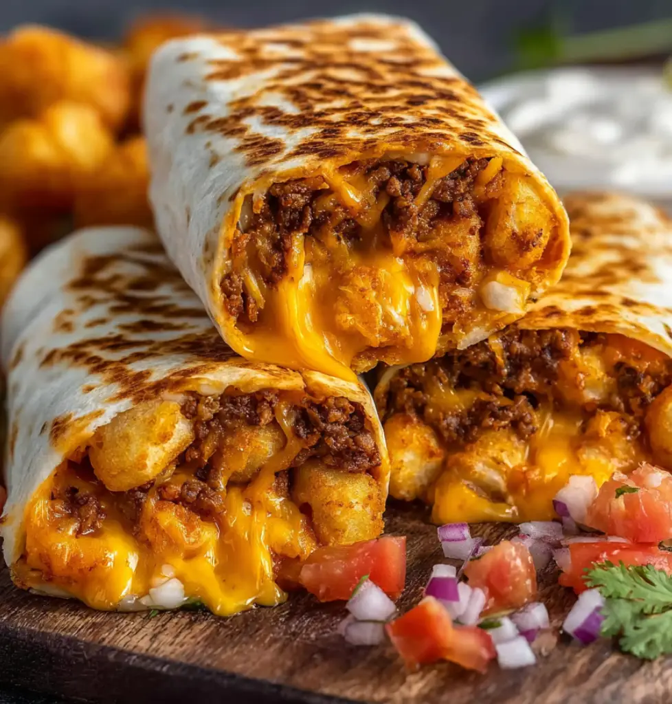 Cheesy Potato Burritos