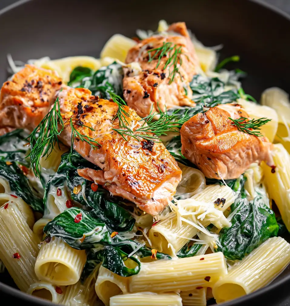 Salmon & Spinach Pasta