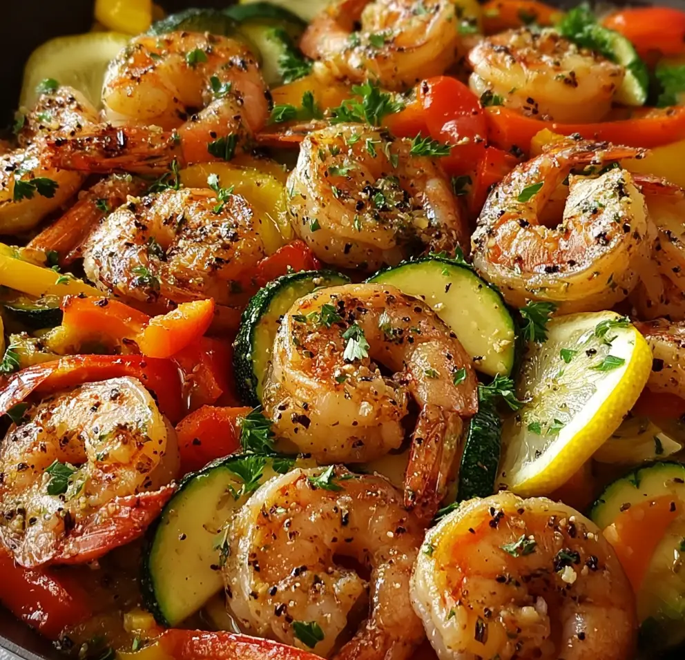 Lemon Herb Shrimp and Veggie Skillet