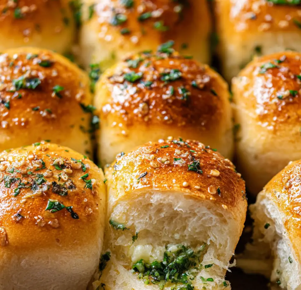 Soft & Buttery Garlic Rolls