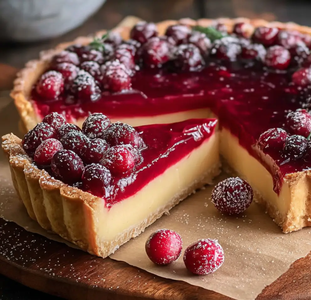 Cranberry Curd Tart