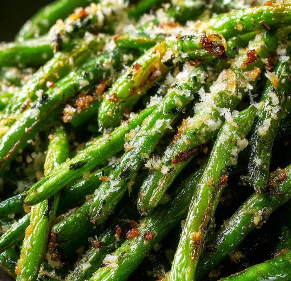 Roasted Green Beans with Garlic & Parmesan
