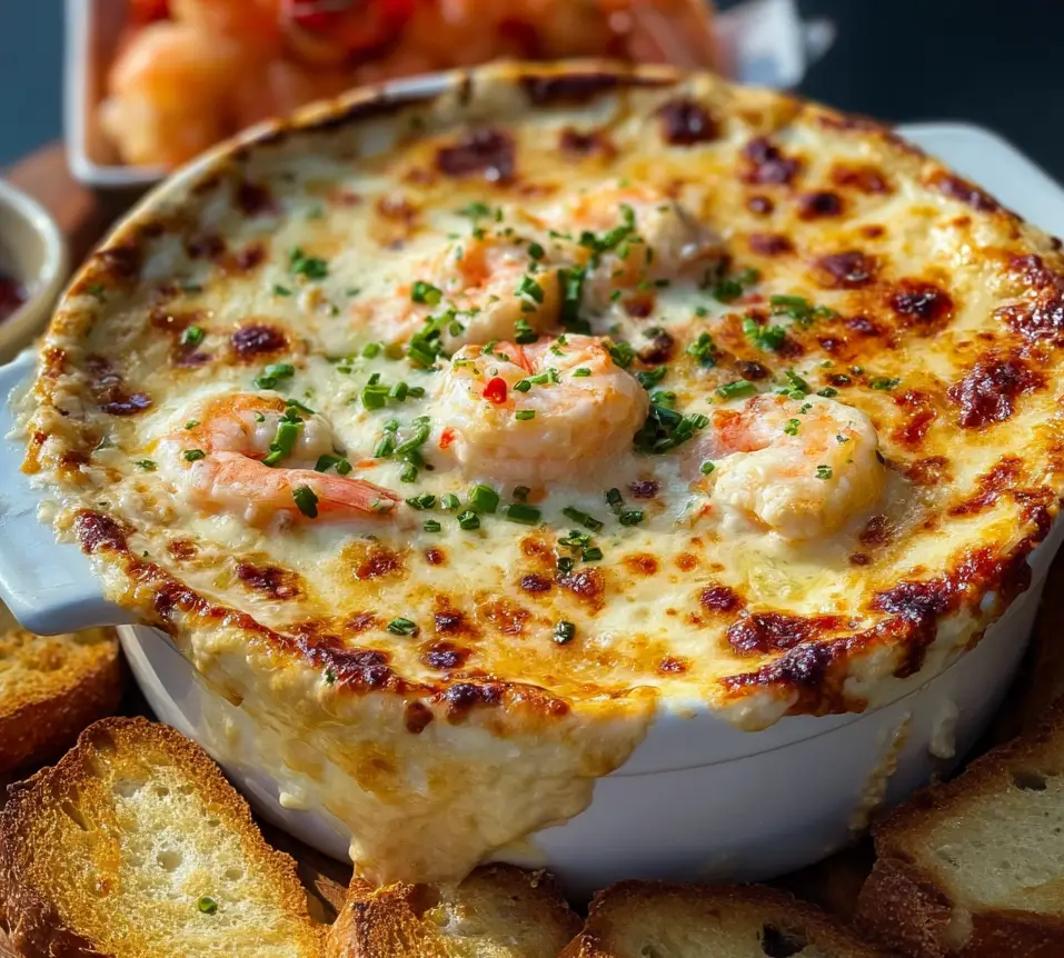 Cheesy Shrimp & Crab Bake Dip
