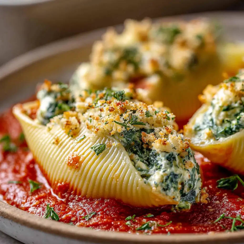 Easy Christmas Stuffed Shells