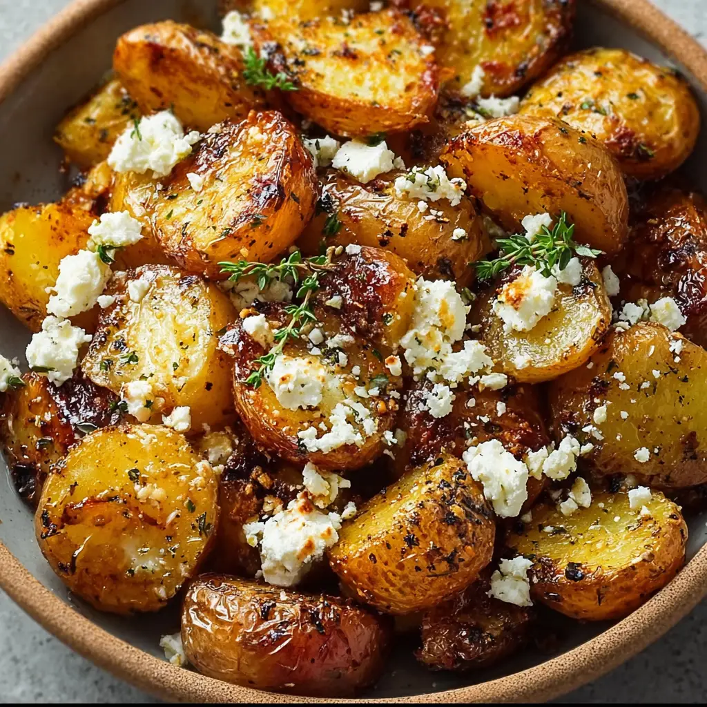 Healthy Baked Feta Potatoes